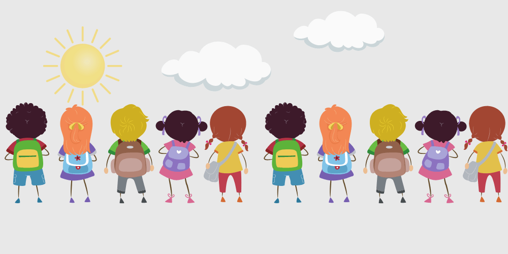 graphic of school kids wearing backpacks